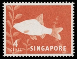 Singapore Stamp black ommited