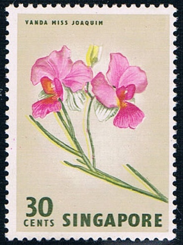 1962 30c Singapore Stamp Yellow Shift error
