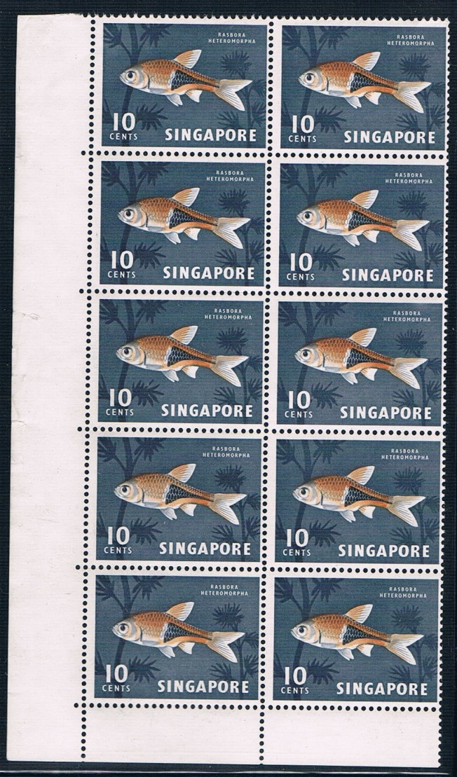 Orange Shift Singapore Stamp 1962